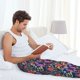 thumbnail image 5 of Fotbe Floral Pantalones de Pijama para Hombre, Pantalones de Dormir, Pantalones de Casa con Cintura Ajustable y Bolsillos-XX-Large, 5 of 6