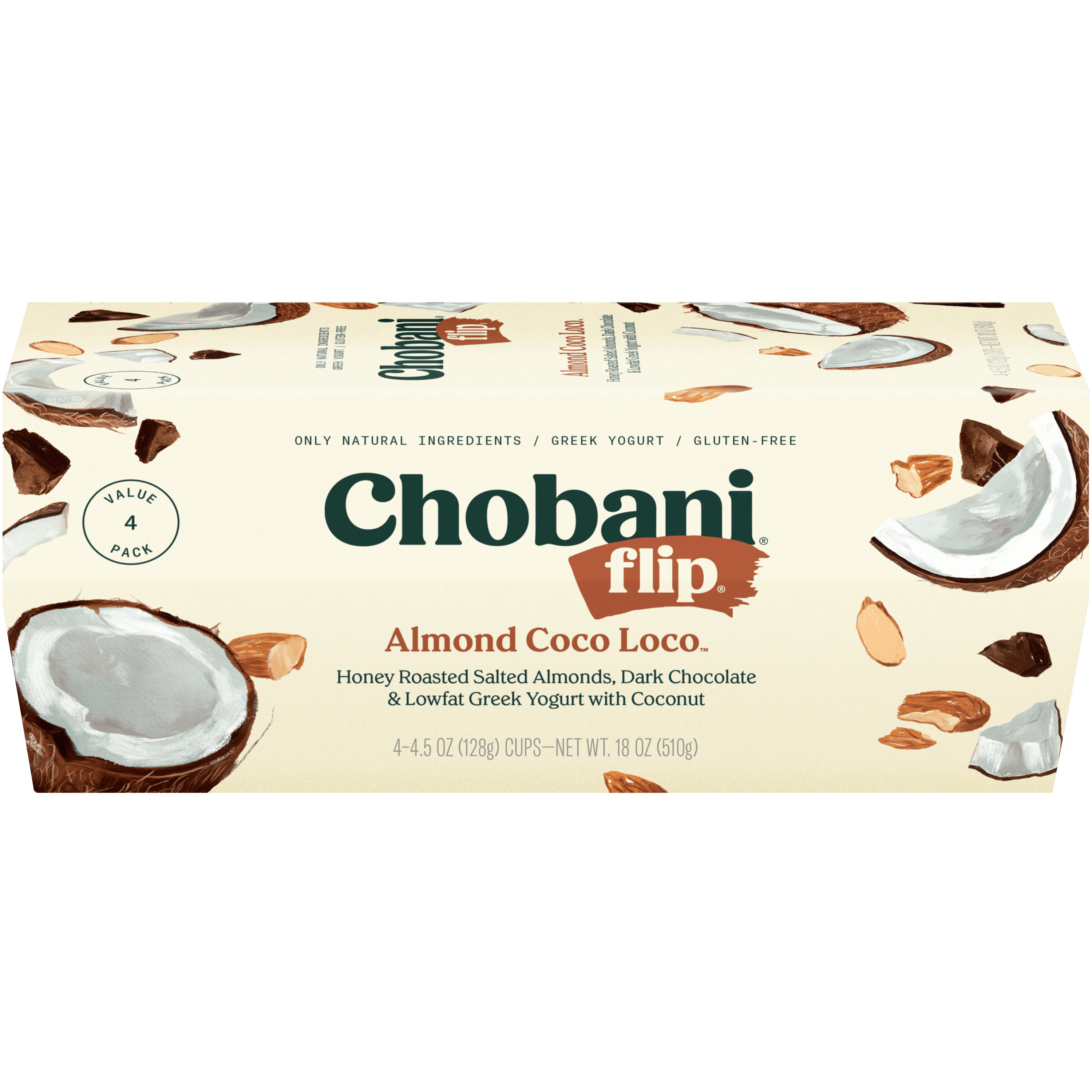 coco_chappy ！！！ Chobani Flip Low-Fat Greek Yogurt Almond Coco Loco 4.5 oz 4PK