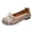 Beige, variant on Women's Elegant Ballet Flat Shoes Vintage Suede Bow Slip on Loafers Soft Sole Comfortable Low Cut Casual Walking Shoes Black Size 7