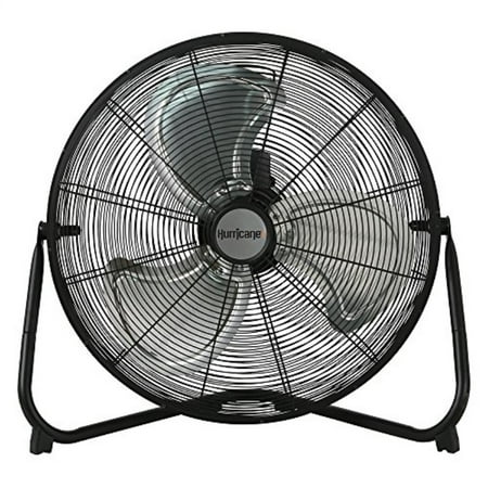 High Velocity Series Hurricane Floor Fan - 20 Inch | Pro Series | High Velocity | Heavy Duty Metal Floor Fan for Industrial, Commercial, Residential, and Greenhouse Use - ETL Listed, Black ()