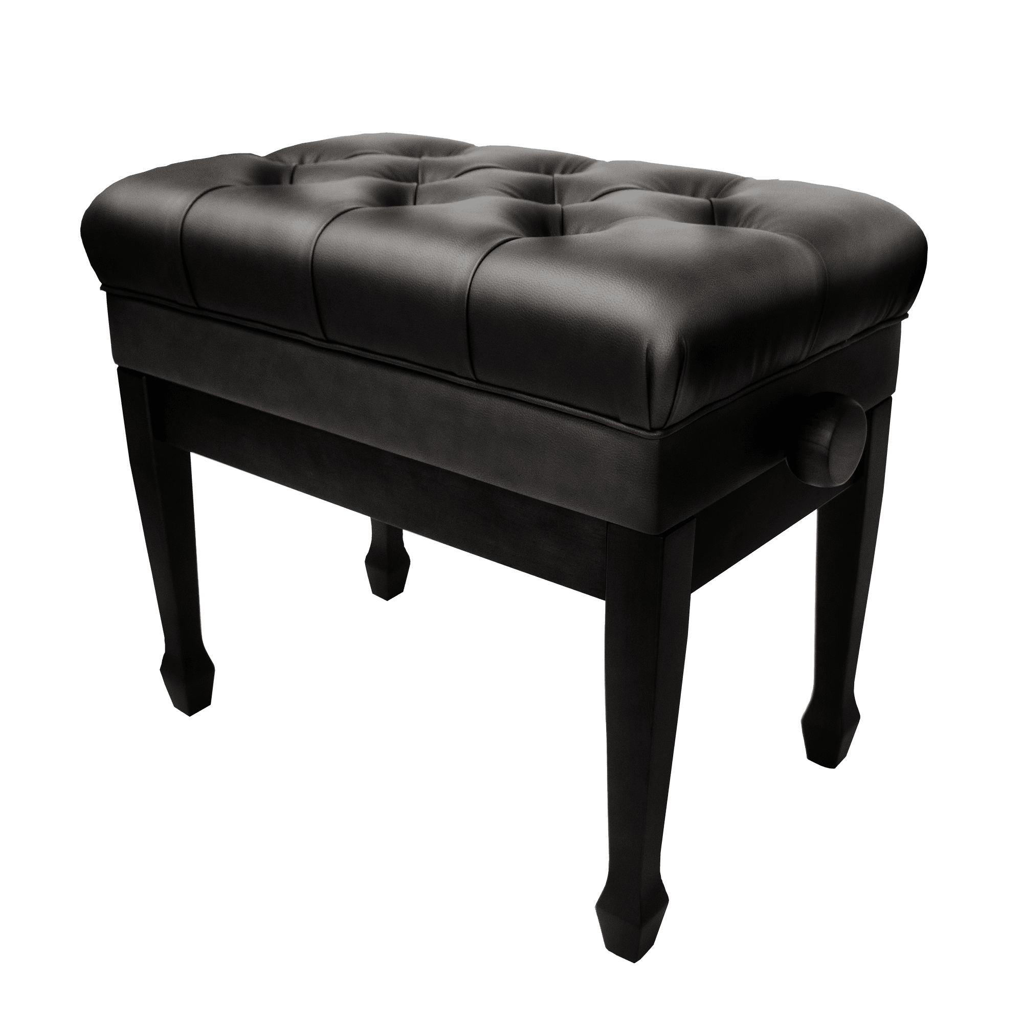 Adjustable Piano Bench with Storage Imports Genuine Leather Wooden Piano Stool with Padded Cushion