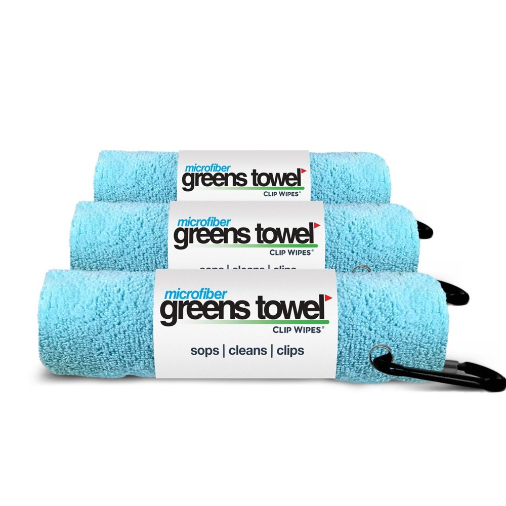 Microfiber Greens Golf Towels 3 Pack of Jet Caribbean Blue Walmart