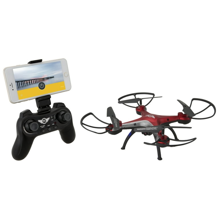 Sky Rider Thunderbird 2 Quadcopter Drone with Wi Fi Camera DRW330 Red