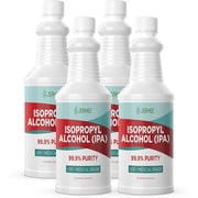 Jermee Isopropyl Alcohol (IPA) 99.9% Purity - USP/Medical Grade - Concentrated Rubbing Alcohol, Made in The USA - 32 oz 4 Bottles