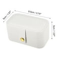 thumbnail image 4 of Unique Bargains 1pc Mini Elegant Square Jewelry Box for Travel White, 4 of 6