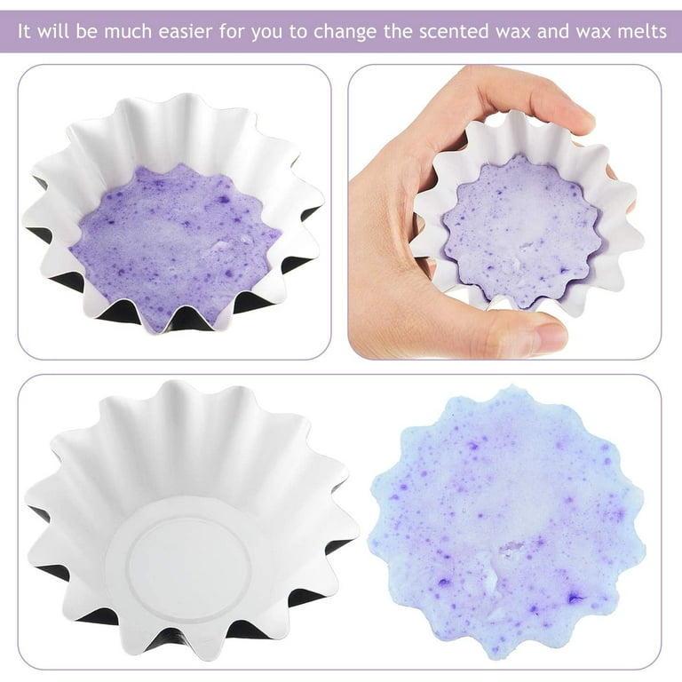 Doingart 50pcs Wax Melt Warmer Liners Reusable Wax Liner Candle Popper  Liner Leakproof Wax Tray for Scented Wax Electric Wax Warmers, Plug in  Warmers, Candle Warmer (Purple) 
