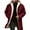 Red, variant on Hogleaql Men's Vintage Suede Jacket Plush Vintage Suede Thick Reversed Collar Hooded Jacket with Pockets Zip Up Long Sleeve Loose Fit Winter Coat Black M