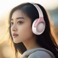thumbnail image 7 of CXALSSY X3 Active Noise Cancelling Headphones, Over-Ear Headphones with Mic for Kids/Adults/Teen/School/TV, Pink, 7 of 7