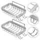 thumbnail image 4 of Hamitor Soporte para jabón de 2 piezas, acero inoxidable 304, bandeja para esponja con cinta adhesiva sin marcas para lavabo de baño y cocina, 4 of 7