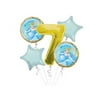 Princess Cinderella Once Upon A Time Happy Birthday Balloon Bouquet 5 pc, 7th Birthday, | Viva Party Balloon Collection