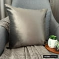 thumbnail image 3 of Taupe Decorative Throw Pillow Covers 12"x12" | Modern Velvet Cushion Cover Solid | Double Side Leather Puller Pillowcases for Couch / Sofa & Bed, Modern Home Décor - Velvet Taupe Jules, 3 of 10