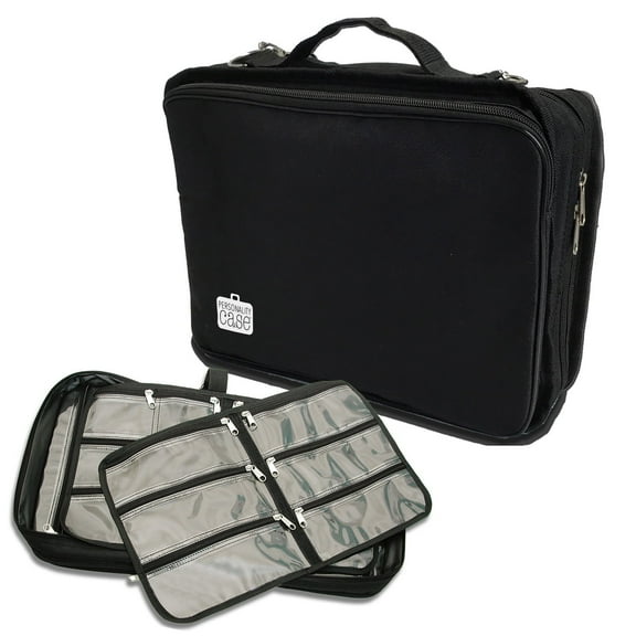 Crafter's Tote Bag, with 2 Removable Pockets and 23 Compartments 12x10, Black