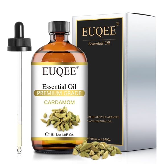 4 Fl Oz Cardamom Essential Oil, 100% Pure Essential Oil for Hair, Skin, Diffuser, Aromatherapy, DIY, Soap Making