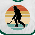 thumbnail image 4 of Inktastic Hockey Player Retro Sunset Boys or Girls Baby Bib, 4 of 4