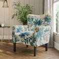 thumbnail image 2 of BELLEZE Accent Chair Armchair for Living Room - Allston (Green Blue Floral), 2 of 7