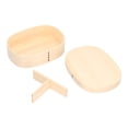 thumbnail image 1 of Boîte à Bento, Boîte de Rangement de Nourriture en Bois de Récipient de 1200ml Boîte à Lunch de Bento Design Exquis, 1 of 12