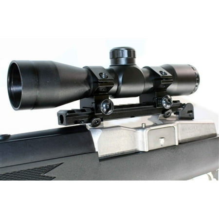 Ruger Mini 14 Rifle Custom Picatinny single Rail Scope Base with Hunter 4x32 Scope.