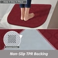 thumbnail image 5 of JAATOP Dirt Trapper Door Mats 20"x 32", Non-Slip Semicircular Doormat, Absorbent Floor Mat for Front Door, Washable Entry Rugs, Red, 5 of 9