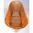 thumbnail image 4 of ALFI brand AB1105 63" Free Standing Cedar Wooden Bathtub, 4 of 9