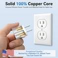 thumbnail image 2 of Lssam European to US Plug Adapter, Travel Power Adaptor for USA Canada Mexico, Type A Outlet Converter, 220V to 110V Voltage Compatible, 2-Pack, 2 of 7