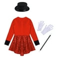 thumbnail image 4 of JanJean Girls Magician Costume Outfits Halloween Magic Performance Cosplay Dress Up Red 4, 4 of 5