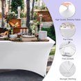 thumbnail image 2 of Mantel ABCCANOPY de elastano blanco, paquete de 2, 8 pies, elástico, ajustado, 2 of 6