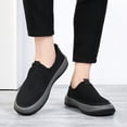 thumbnail image 4 of HTHLVMD Men's Mesh Slip-On Loafers, Breathable Casual Shoes, Lightweight Walking Shoes, Slip On Shoes for Men Orthopedic Walking Loafers With Arch Support Canvas Shoe Casual, Black 7, 4 of 7