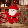 thumbnail image 5 of Anhility 17.71in Christmas Throw Pillow Toys Santa Claus Xmas Tree Reindeer Bells Pillow Stuffed Plush Soft for Christmas Winter Party Outdoor Bedroom Cushion Decoration, Red, 5 of 6