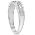 thumbnail image 3 of Pompeii 1/10 ct Mens Diamond Cross Wedding Anniversary Ring 10K White Gold (G/H,I1-I2), 3 of 7
