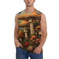 thumbnail image 2 of Fotbe Men's Vintage Cloud Mushroom Print Men's Sleeveless Muscle Tank Tops Casual T-Shirts for Gym Workout Beach-XX-Large, 2 of 8