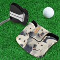 thumbnail image 5 of Haosy Cartoon Golden Retriever Golf Mallet Putter Cover Strong Magnetic Leather Golf Club Headcover Closure, 5 of 7