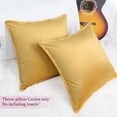 thumbnail image 2 of PiccoCasa 2Pcs 16"x16" Decorative Velvet Throw Pillow Covers Soft Square Cushion Covers Gold, 2 of 7