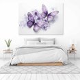thumbnail image 3 of Mudket Framed Floral Canvas Wall Art Lavender Purple Butterfly Flower Prints Wall Decor Botanical Canvas Print Ready to Hang for Bedroom Wedding Living Room Decor - 12"L x 8"W, 3 of 10