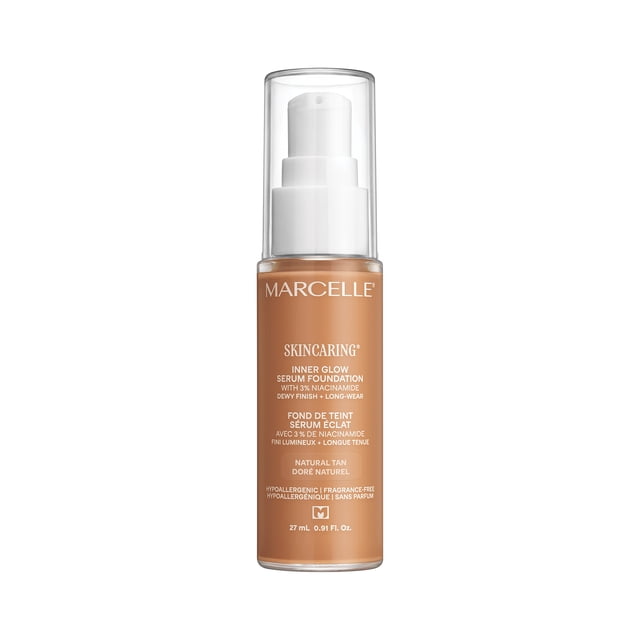 Marcelle SkinCaring Serum Foundation, Natural Tan