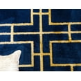 thumbnail image 6 of Rugs.com Marilyn Monroe™ Glam Trellis Collection Rug – 3' x 5' Navy Blue Gold Medium Rug Perfect For Entryways, Kitchens, Breakfast Nooks, Accent Pieces, 6 of 9