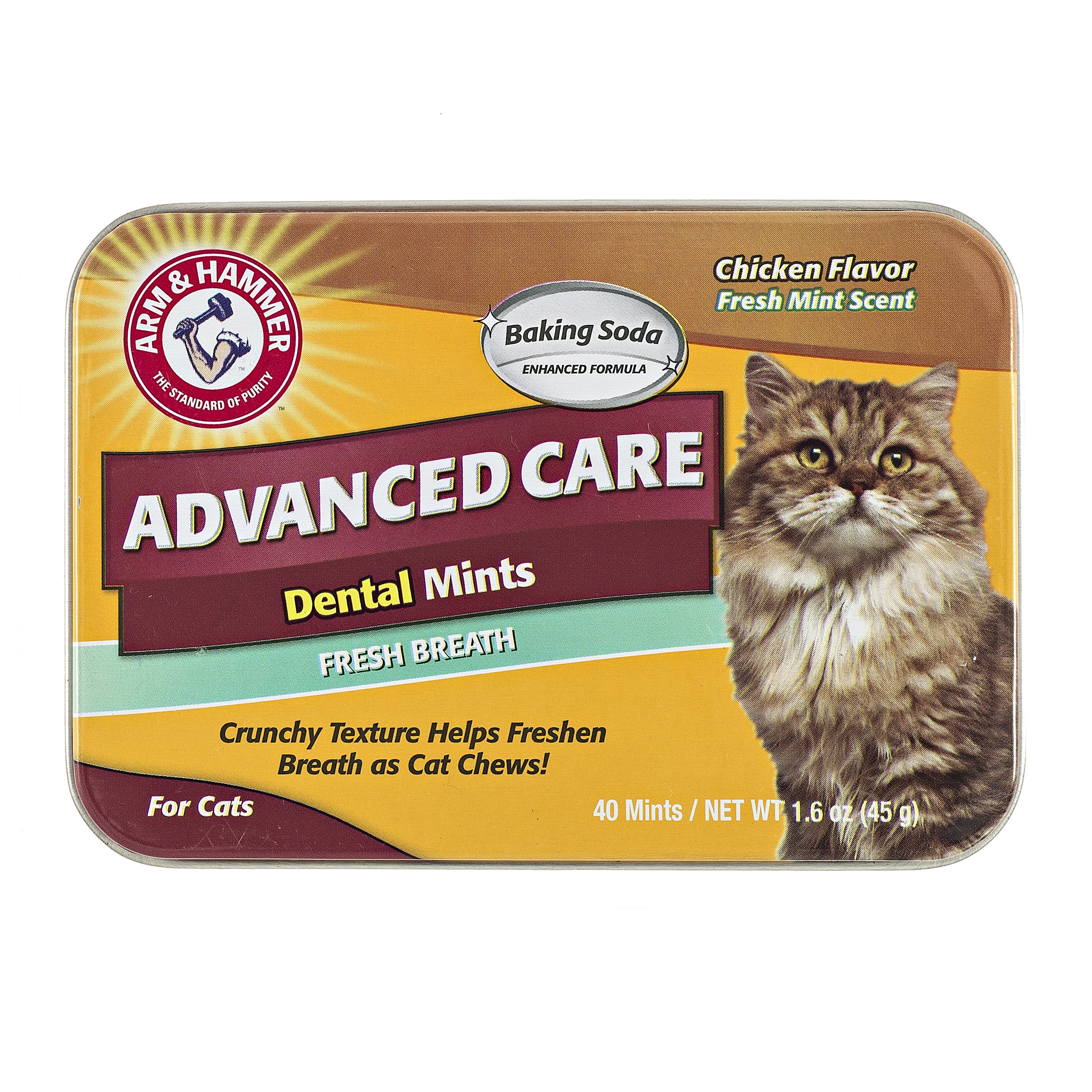 Arm Hammer Advanced Care Fresh Breath Dental Mints For Cats In Chicken Flavor 40 Count Walmart Com