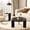 Black, variant on YWEN Modern Nesting Coffee Table Set of 2, 2-Piece Modern 32.68" & 16.93" Round Coffee Side Table Set with White Sintered Stone Top and Black Sintered Stone Legs for Living Room