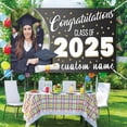 thumbnail image 4 of Binwennn Bear Flag Bunting Banner Wolf Flag Shirt for Men Customized Graduation Banner For The Class Of 2025 Photos Names Text Congratulations Banner Customized Graduation Party Decorations And, 4 of 7