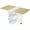 White, variant on Wisykoke Folding Dining Table w/ 2 Tier Storage-Extendable Drop Leaf Wood Kitchen Dining Room Tables Set for 4, Collapsible Expandable Rectangle Dinner Kitchen Office Furniture