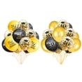 thumbnail image 1 of Globos dorados y negros para mujeres y hombres, decoración de fiesta de feliz cumpleaños para aniversario, suministros para interiores y exteriores, 1 of 5