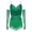 Green, variant on Women's Glittery Rhinestone Latin Dance Bodysuit Jazz Dance Top with Gloves Blue S