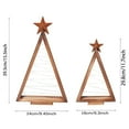 thumbnail image 4 of 2PCS Rope Style Wooden Christmas Trees, Modern Triangle Farmhouse  Tabletop Decor for Home, Kitchen, Mantle & Shelf, without Light, 4 of 4