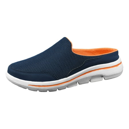 

Blphud Most Comfortable Shoes Women Summer Shoes for Women 2024 Casual Shoes Womens Casual Couple Casual Solid Colour Wrapped Toe Flyweave Mesh Breathable Half Flip Flops Large Size Casual Shoes 46