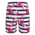 thumbnail image 6 of Kdxio Flamingos Pattern Mens Casual Shorts - Drawstring Summer Beach Sports Shorts for Men, 6 of 9