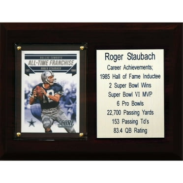 Roger Staubach Dallas Cowboys 6'' x 8'' Plaque