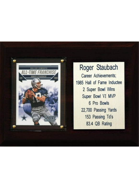 Roger Staubach Dallas Cowboys 6'' x 8'' Plaque