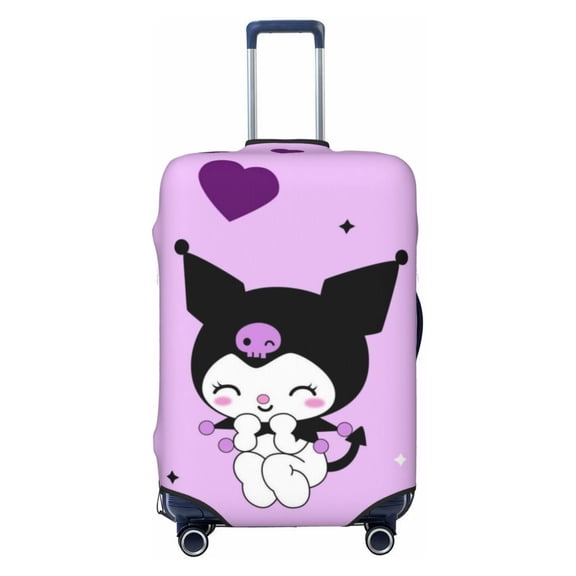 Sanrio Kuromi Travel Luggage Cover, Colorful Suitcase Luggage Protector, Washable Baggage Cover, Dustproof Protector Fits 18-32 Inch Luggage X-Large