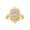 Pink Ice, variant on 14K Yellow Gold Floral Designer Ring with 6x4 MM Oval Pink Ice & Sparkling Diamonds - Birthstone Jewelry for Women -Size 5