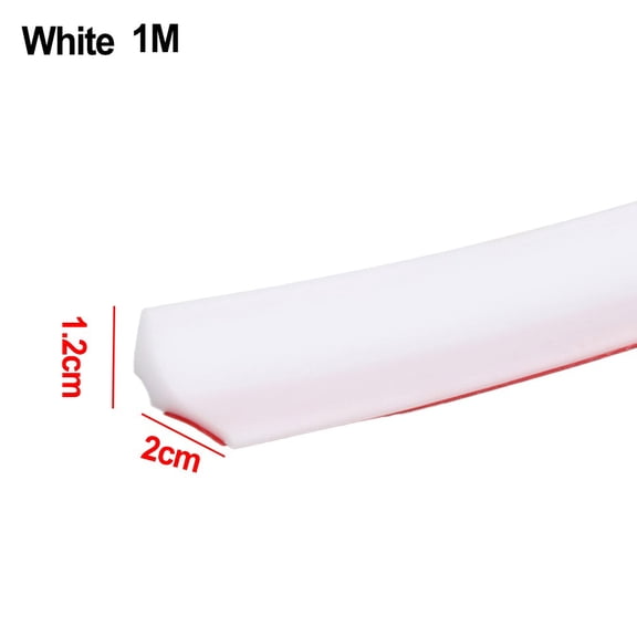 Flexible Silicone Water Barrier Strip For Shower, Bathroom Water Stopper Retention Threshold, Curbless Shower Seal(White-100CM)