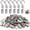 Silver, variant on Huzeijin Curtain Clips with S Hooks, 50 Pack 2.4 Inch Metal Hanging Clips for Curtains, String Lights, Photos, Cards and Party Decor
